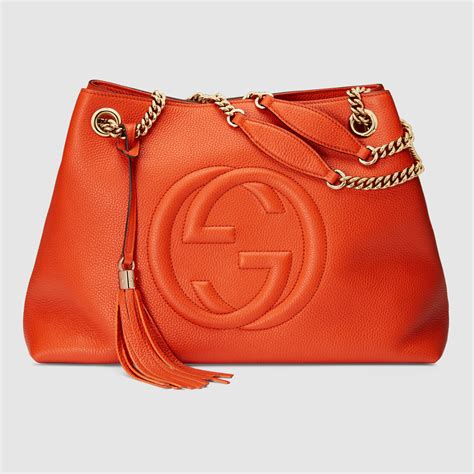 gucci orange lether bag|gucci shoulder bag.